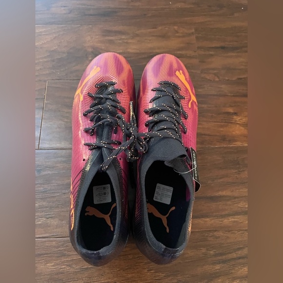 NWT Men's PUMA Ultra 2.4 Red and Orange Soccer Shoes-Size 10.5 - Picture 3 of 9